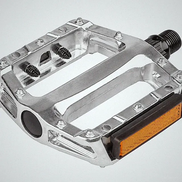 AVASTA Mountain Bike Pedal, Aluminum Alloy Flat Platform 9/16", silver