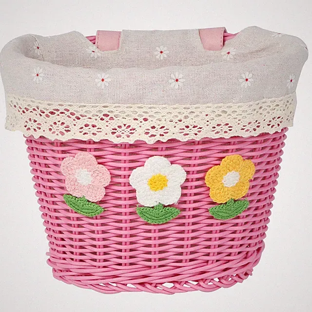 Cute Pink Bike Basket for Kids - Easy Install, Fits Most Bikes, Great Gift!