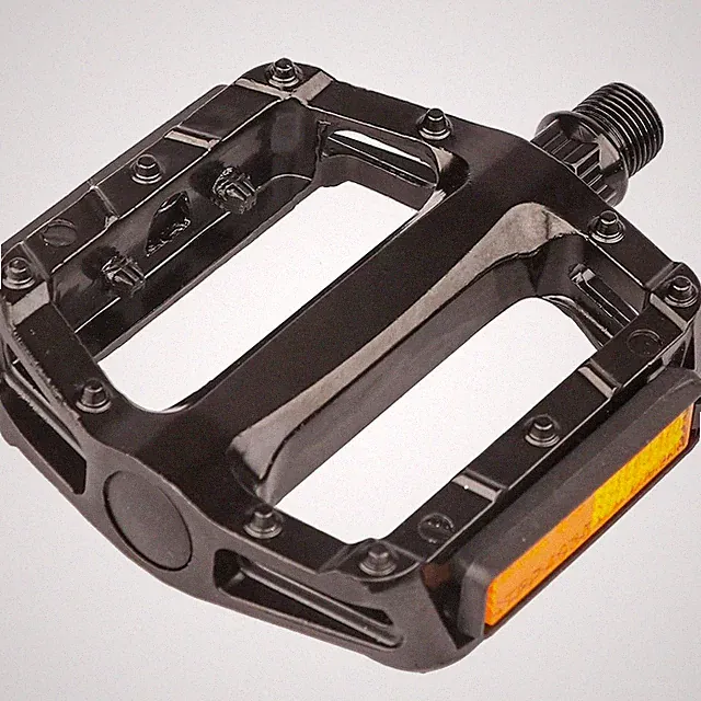 Mountain Bike Pedal, Aluminum Alloy Flat Platform Bicycle Pedals with Reflect...