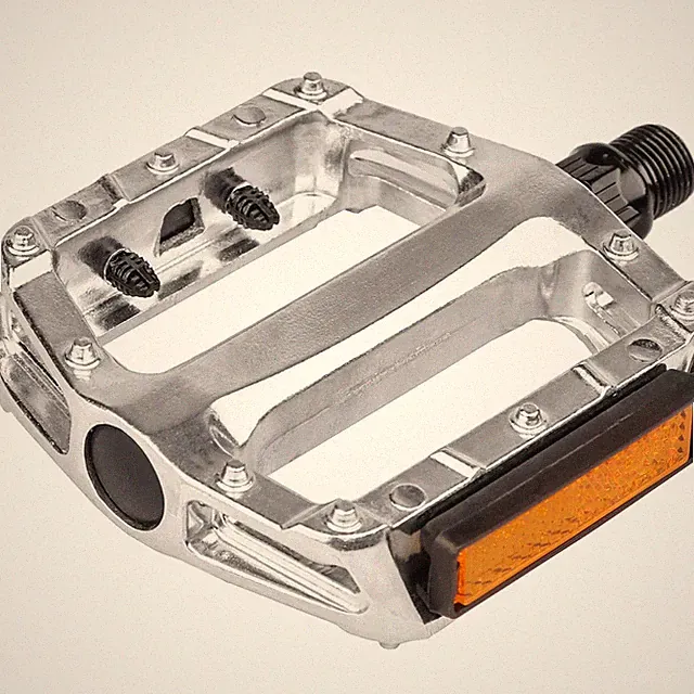 Mountain Bike Pedal, Aluminum Alloy Flat Platform Bicycle Pedals with Reflect...